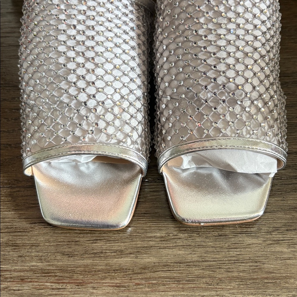 NIB [Charles by Charles David] Noolie Rhinestone Mesh Wedge Sandals Women’s 5 - Picture 6 of 13